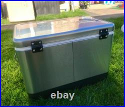 Limited Edition 54 Qt SNAP-ON COOLER Vintage/Retro Steel-Wrapped Rare Silver