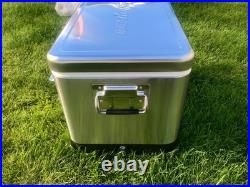 Limited Edition 54 Qt SNAP-ON COOLER Vintage/Retro Steel-Wrapped Rare Silver