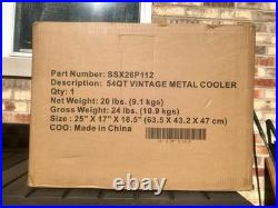 Limited Edition 54 Qt SNAP-ON COOLER Vintage/Retro Steel-Wrapped Rare Silver