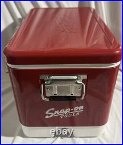 Limited Edition 54 Qt SNAP-ON COOLER Vintage/Retro Style Steel-Wrapped Red/White