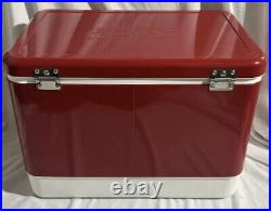 Limited Edition 54 Qt SNAP-ON COOLER Vintage/Retro Style Steel-Wrapped Red/White