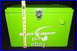 Limited Edition Bud Light Lime Green Insulated Metal Cooler Ice Chest