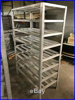 Lot of 2 Metals Inc Aluminum 48 x 24.5 Commercial Walkin Cooler Storage Racks