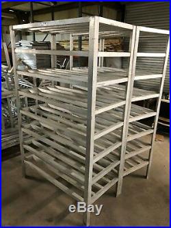Lot of 2 Metals Inc Aluminum 48 x 24.5 Commercial Walkin Cooler Storage Racks