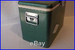 MUST SEE Vintage Coleman Metal Cooler Green Diamond Pattern Ice Chest