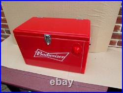 Metal Budweiser Beer Picnic Cooler Ice Chest Man Cave Rat Rod