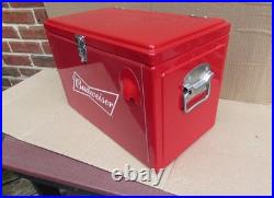 Metal Budweiser Beer Picnic Cooler Ice Chest Man Cave Rat Rod