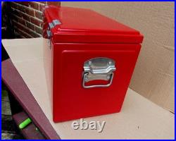 Metal Budweiser Beer Picnic Cooler Ice Chest Man Cave Rat Rod