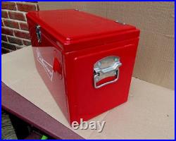 Metal Budweiser Beer Picnic Cooler Ice Chest Man Cave Rat Rod