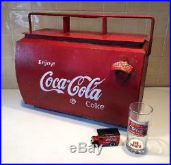 Metal Coca Cola Coke Drinks Cooler 50s CLASSIC CAR VW Split screen Vintage
