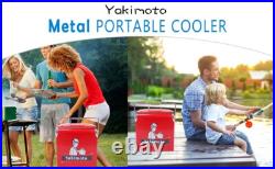 Metal Cooler Box Yakimoto 13L Classical for BBQ Camping Picnic Fashing Party