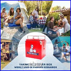 Metal Cooler Box Yakimoto 14QT Classical for BBQ Camping Picnic Fashing Party