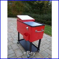 Metal Ice Cooler Outdoor Meat Chest Backyard Camping Corona Bar Grill Party Bbq