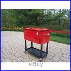 Metal Ice Cooler Outdoor Meat Chest Backyard Camping Corona Bar Grill Party Bbq