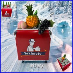 Metal Picnic Water Cooler Yakimoto Reto 13L Ice Chest Keep Cold About 72 Hours