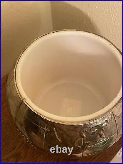 Mid Century International Silver Co Vintage World Globe Ice Bucket withRocket Ship