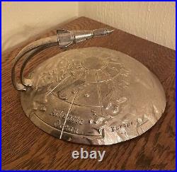 Mid Century International Silver Co Vintage World Globe Ice Bucket withRocket Ship