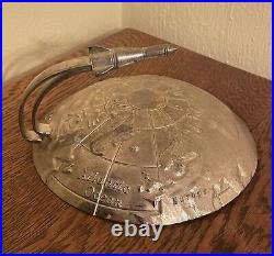 Mid Century International Silver Co Vintage World Globe Ice Bucket withRocket Ship