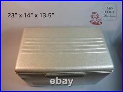 Mid Century Metal Cooler Cronstroms Aluminum with Sandwich Tray Camping Heavy Duty