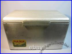 Mid Century Metal Cooler Cronstroms Aluminum with Sandwich Tray Camping Heavy Duty