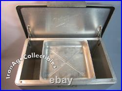 Mid Century Metal Cooler Cronstroms Aluminum with Sandwich Tray Camping Heavy Duty