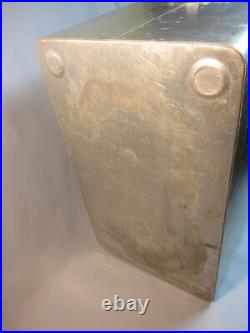 Mid Century Metal Cooler Cronstroms Aluminum with Sandwich Tray Camping Heavy Duty