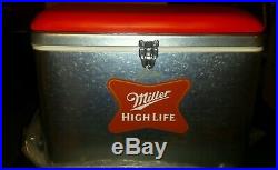 Miller High Life MHL Champagne Of Beers Metal Beer Cooler Brand New In Box
