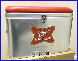 Miller High Life MHL Champagne Of Beers Metal Beer Cooler Brand New In Box RARE