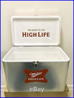 Miller High Life MHL Champagne Of Beers Metal Beer Cooler Brand New In Box RARE