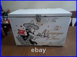 Miller High Life Metal Beer Cooler The Champagne of Beers Ice Chest