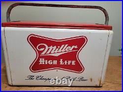 Miller High Life Metal beer cooler. 1950's era