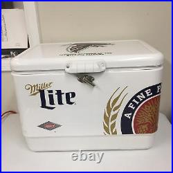 Miller Lite Atlanta Falcons Coleman Steel Belted White Graphic Cooler Ice Chest