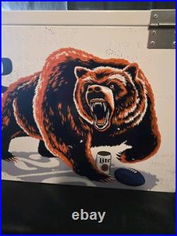Miller Lite Chicago Bears Metal Ice Chest Promotional Error Fly Eagles Fly LID Miller Lite Chicago Bears Metal Ice Chest Promotional Error Fly Eagles Fly LID