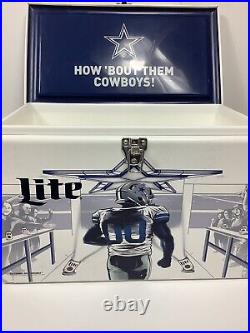 Miller Lite Dallas Cowboys Metal Ice Chest, Not Sold In Stores, Promotional Item