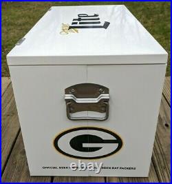 Miller Lite Green Bay Packers Ice Box Metal Cooler Beer Chest NFL Lambeau Leap