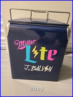 Miller Lite J Balvin Es Jose Time Retro Metal Cooler Ice Chest RARE Promo Merch