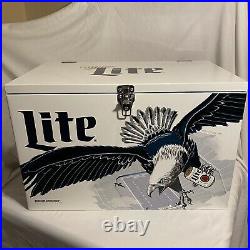 Miller Lite Philadelphia Eagles Ice Box Metal Cooler BRAND NEW