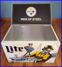 Miller Lite Pittsburgh Steelers Limited Edition Metal promotional Chest Cooler