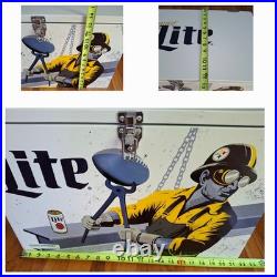 Miller Lite Pittsburgh Steelers Limited Edition Metal promotional Chest Cooler