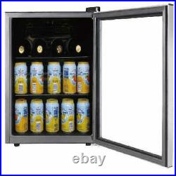 Mini Beverage Refrigerator 70 Can Glass Door Countertop Cooler Soda Beer New