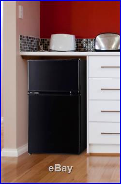 Mini Fridge 3.2 Cu Ft Two Door Freezer Compact Energy Efficient Cooler Chiller