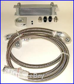 Mishimoto MMOC-U 10-Row Oil Cooler Kit Metal Braided Lines Engine Trans SALE