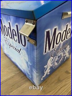 Modelo Especial Cerveza Metal Ice Box Beer Cooler with Bottle Opener