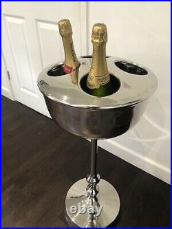 Moët Chandon 4 Bottle Engraved Champagne Ice Bucket Cooler On A Pedestal