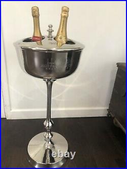 Moët Chandon 4 Bottle Engraved Champagne Ice Bucket Cooler On A Pedestal