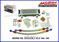 Morin Oil Cooler Kit For Kawasaki Klx140/150 With Adapter Head And Braided Cable