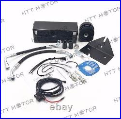 Motorcycle Black Reefer Oil Cooler Fan Cooling System Set For Harley Dyna 93-17