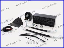 Motorcycle Black Reefer Oil Cooler Fan Cooling System Set For Harley Dyna 93-17