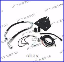 Motorcycle Black Reefer Oil Cooler Fan Cooling System Set For Harley Dyna 93-17