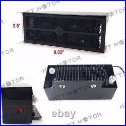 Motorcycle Black Reefer Oil Cooler Fan Cooling System Set For Harley Dyna 93-17